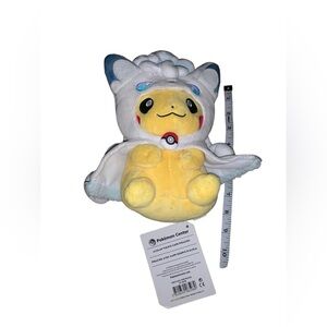 Nintendo Center Pokemon Center Alolan Vulpix Cape Costume Pikachu Poke Plush New